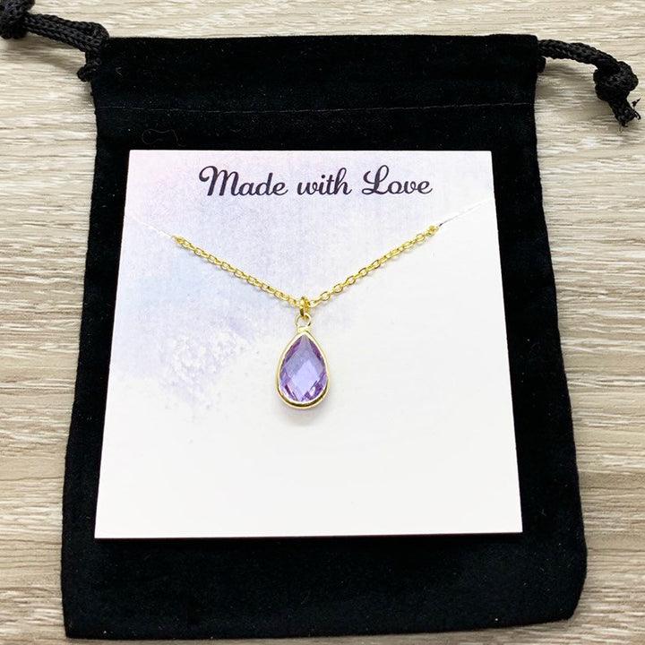 Collier Pierre de Naissance de décembre, Pendentif en Zircon Bleu, Collier Délicat avec Breloque en Cristal, Cadeau d'Anniversaire Personnalisé pour Elle, Bijou Symbolique