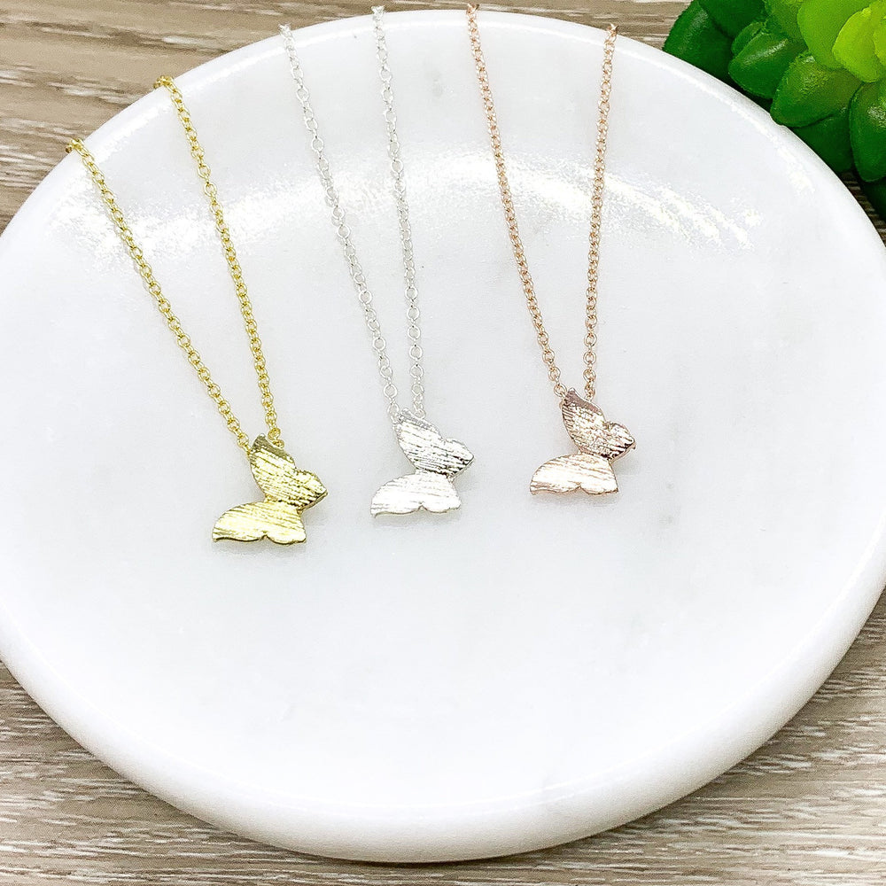 Butterfly Necklace with Box, Inspirational Card, Dainty Jewelry, Wings Got Stronger, Strength Jewelry Gift, Butterfly Pendant, Friend Gift
