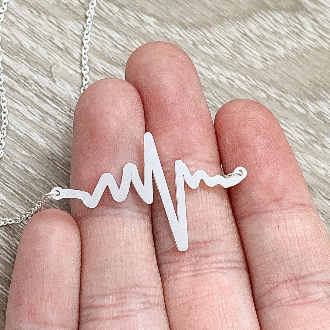 Heartbeat Necklace, Motivational Dream Quote, Meaningful Necklace with Card, Inspirational Gift, Uplifting Jewelry, Simple Reminder Gift