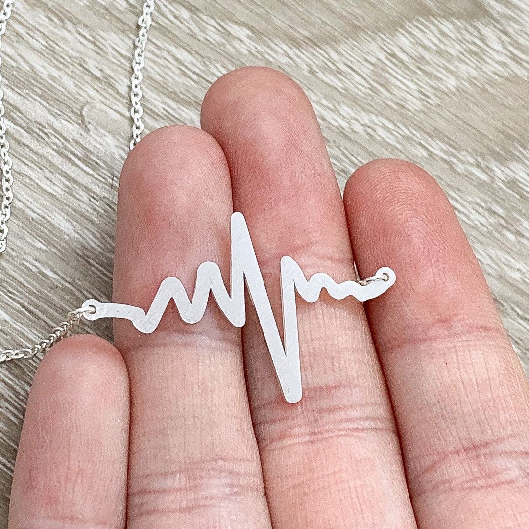 Heartbeat Necklace, Aunt & Niece Gift, Meaningful Necklace with Card, Aunty Gift, Niece Necklace, Simple Reminder Gift, Gift for Aunt