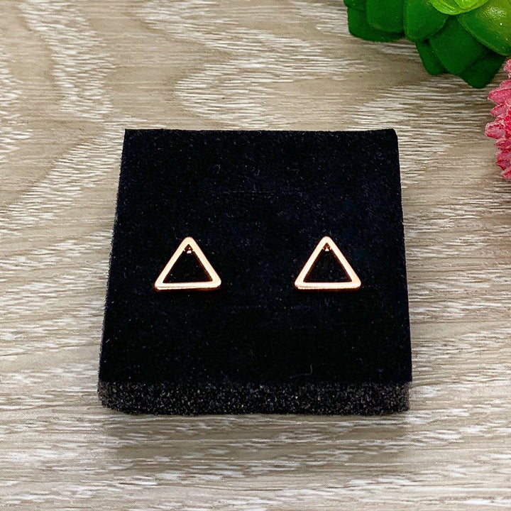 Tiny Triangle Stud Earrings, Dainty Geometric Jewelry, Minimalist Earrings, Triangle Jewelry, Everyday Earrings, Thinking of You, Birthday