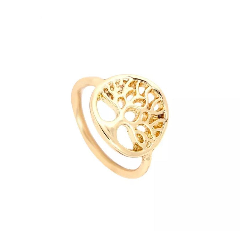 Tree Ring, Dainty Rose Gold Ring, Family Jewelry, Stacking Ring, Promise Ring, Statement Ring, Delicate Ring, Life Ring
