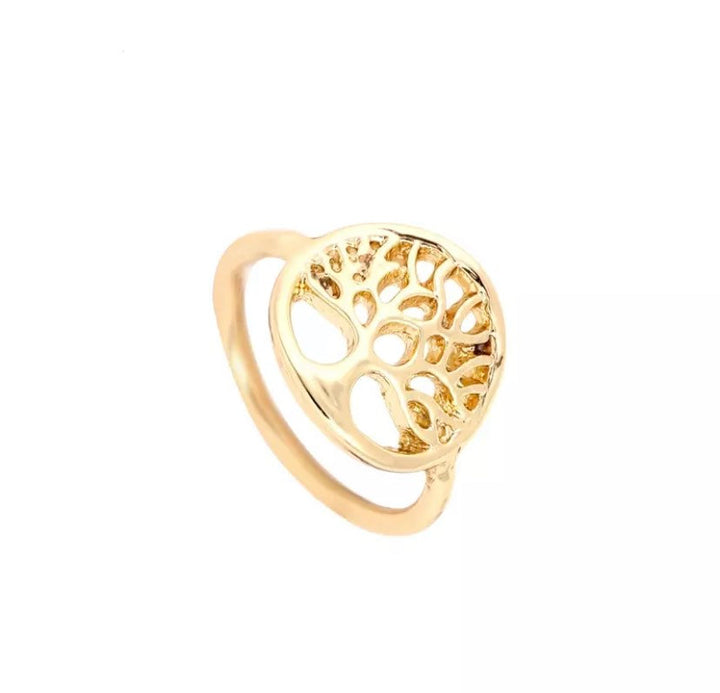 Tree Ring, Dainty Rose Gold Ring, Family Jewelry, Stacking Ring, Promise Ring, Statement Ring, Delicate Ring, Life Ring