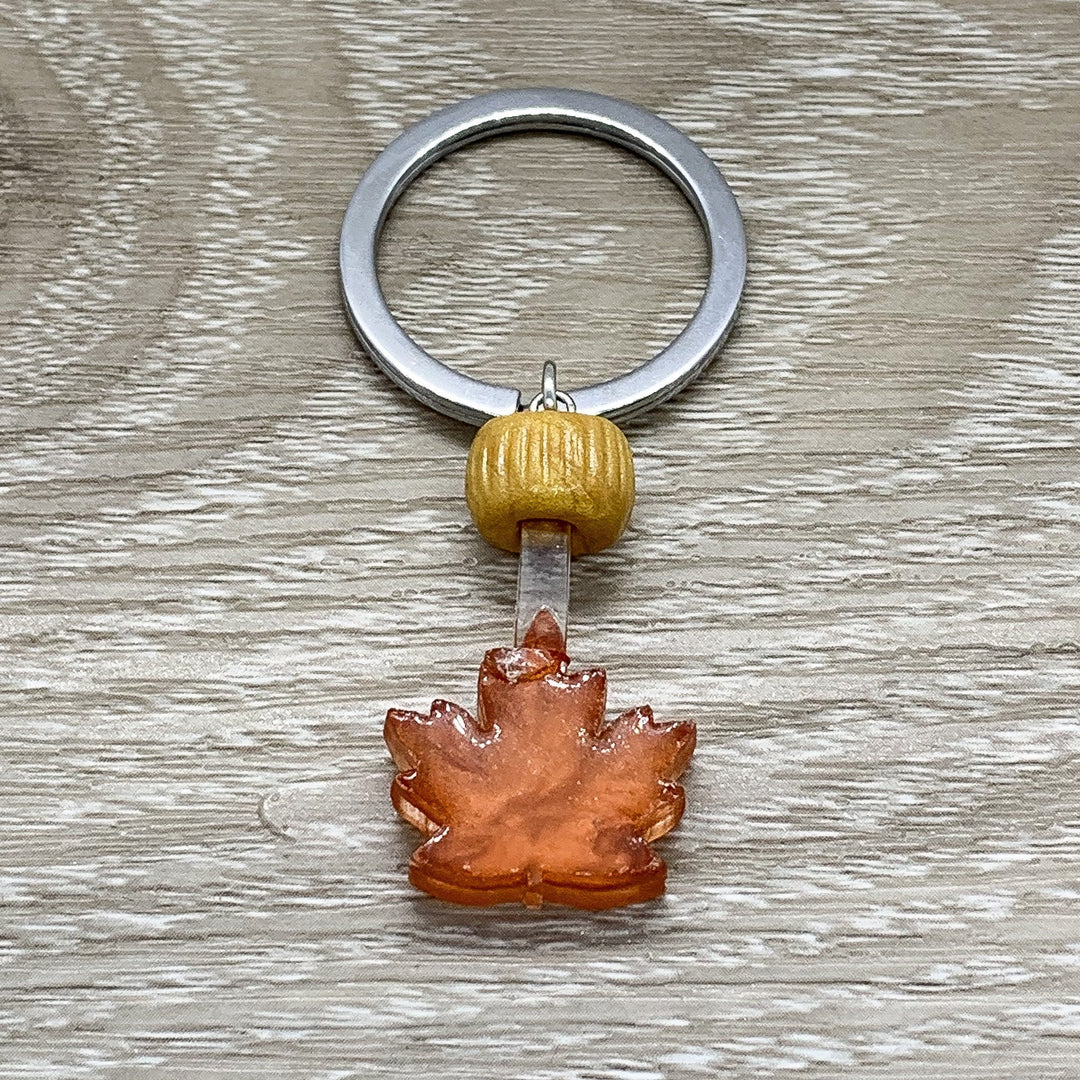 Realistic Maple Syrup Keychain, Tiny Food Charm, Canada Gift, Miniature Maple Syrup Bottle, Mini Maple Leaf Charm, Canadian Seller