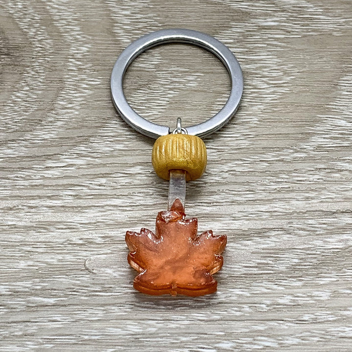 Realistic Maple Syrup Keychain, Tiny Food Charm, Canada Gift, Miniature Maple Syrup Bottle, Mini Maple Leaf Charm, Canadian Seller