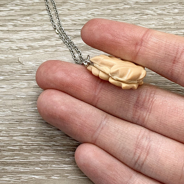 Maple Leaf Cookie Charm Necklace, Realistic Food Charm, Sending Love From Canada, Cute Friendship Gift, Gift for Bestfriend, Canada Necklace