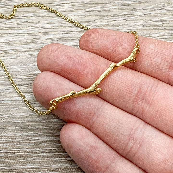 Branch Necklace, Sisters Jewelry, Branches Off the Same Tree Quote, Minimal Necklace. Little Sister Gift, Nature Lover Gift, Birthday Gift