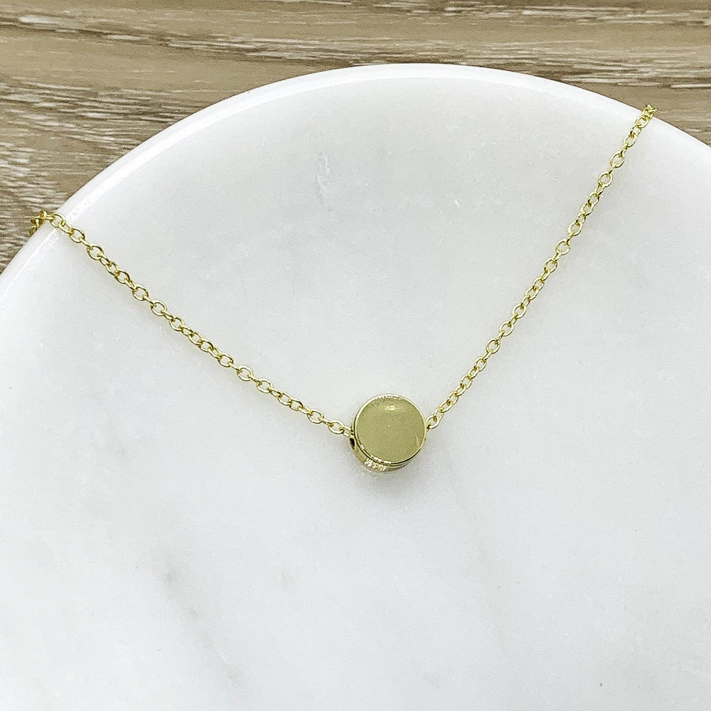Thank You Gift, Circle Necklace, Necklace with Card, Teacher Gift, Caregiver Gift, Volunteer Gift, Hostess Gift, Intern Gift, Dog Sitter