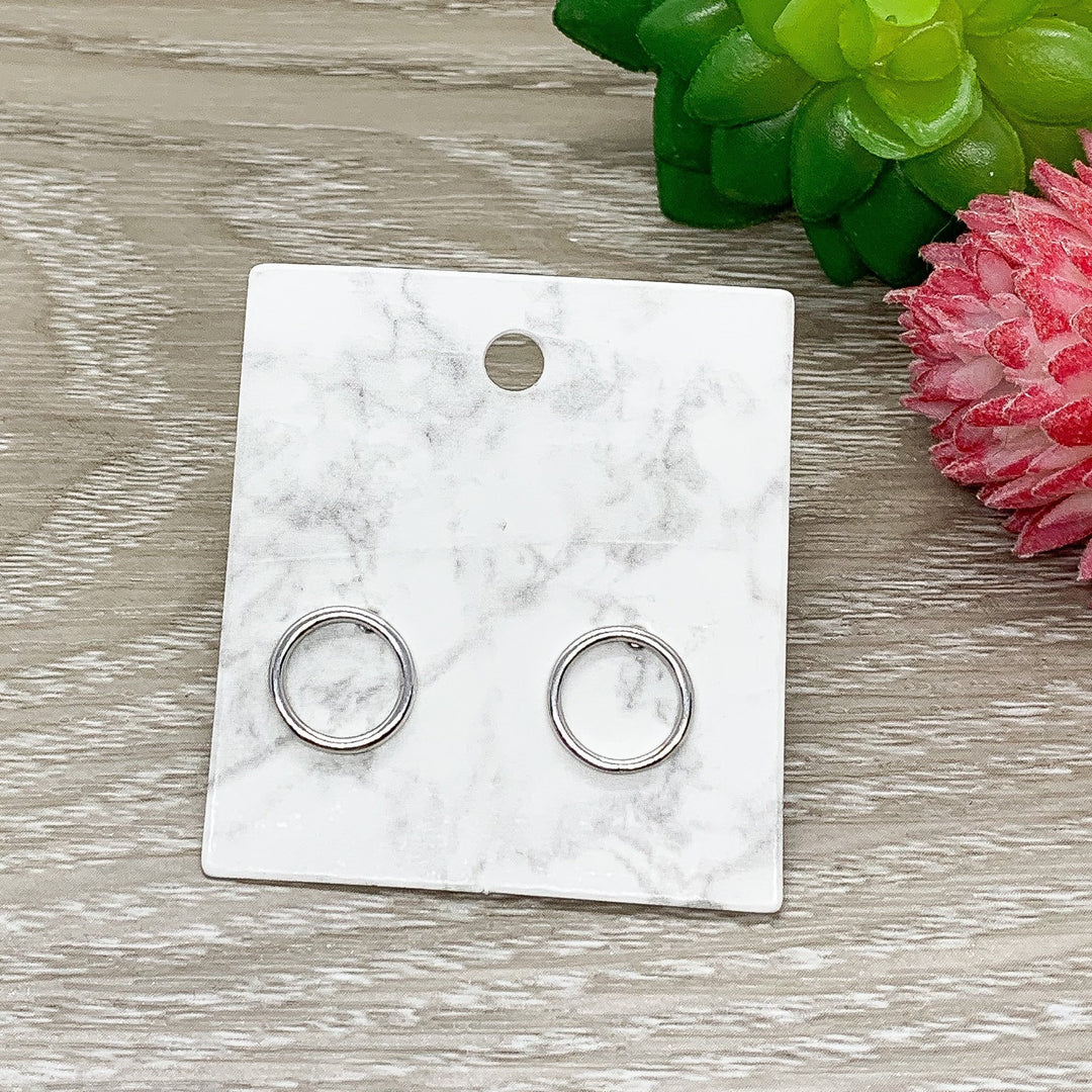 Tiny Circle Stud Earrings, Sterling Silver Jewelry, Dainty Studs, Circular Earrings, Geometric Jewelry, Simple Earrings, Everyday Jewelry