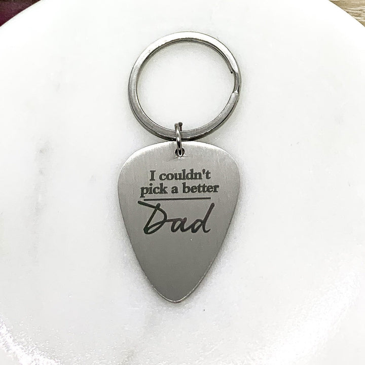 Je n'aurais pas pu choisir un meilleur papa, Porte-clés Papa Musicien, Porte-clés Papa, Guitariste, Cadeau des enfants, Cadeau d'une fille, Cadeau pour lui