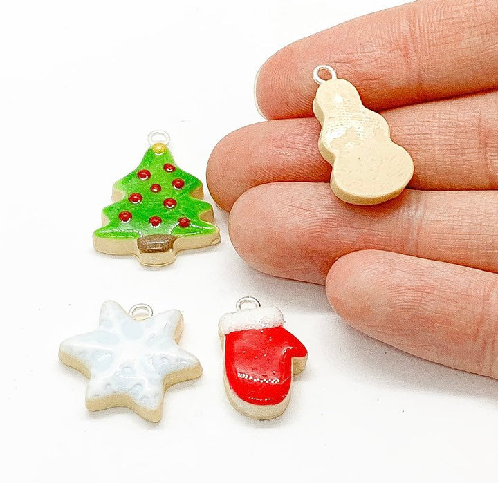 Porte-clés Pâtisserie de Noël, Cadeau pour Grand-mère, Breloques Biscuits de Noël, Porte-clés Pâtissier, Cadeau de la Petite-Fille, Breloque Cuillères Doseuses