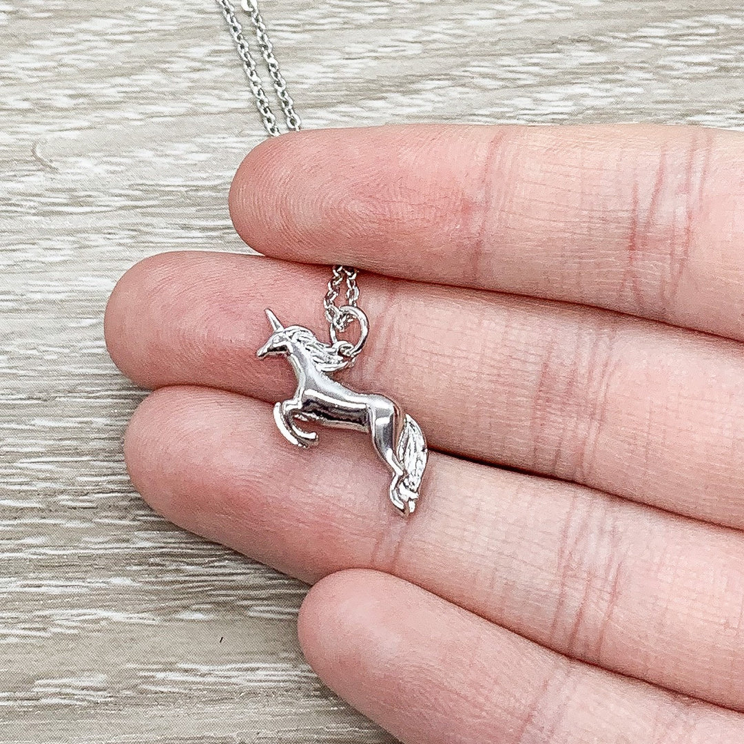 Silver Unicorn Necklace Gift Box, Unicorn Wisdom Card, Unicorn Jewelry, Unicorn Lover Gift, Unicorn Pendant, Teen Girl Gift, Birthday Gift