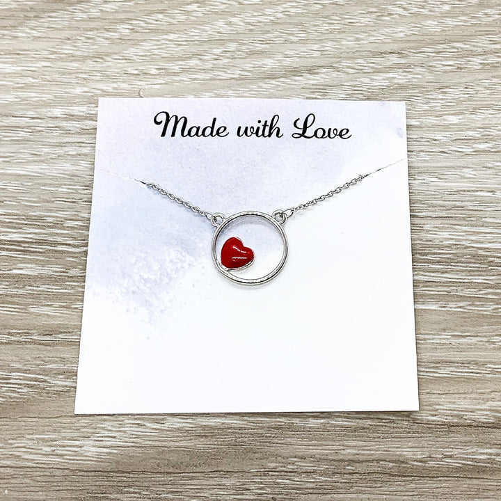 Daughter Necklace from Mother, Heart Necklace, Daughter Gift from Mom, Sweet 16 Gift, Birthday Gift, Daughter Jewelry, Wedding Gift