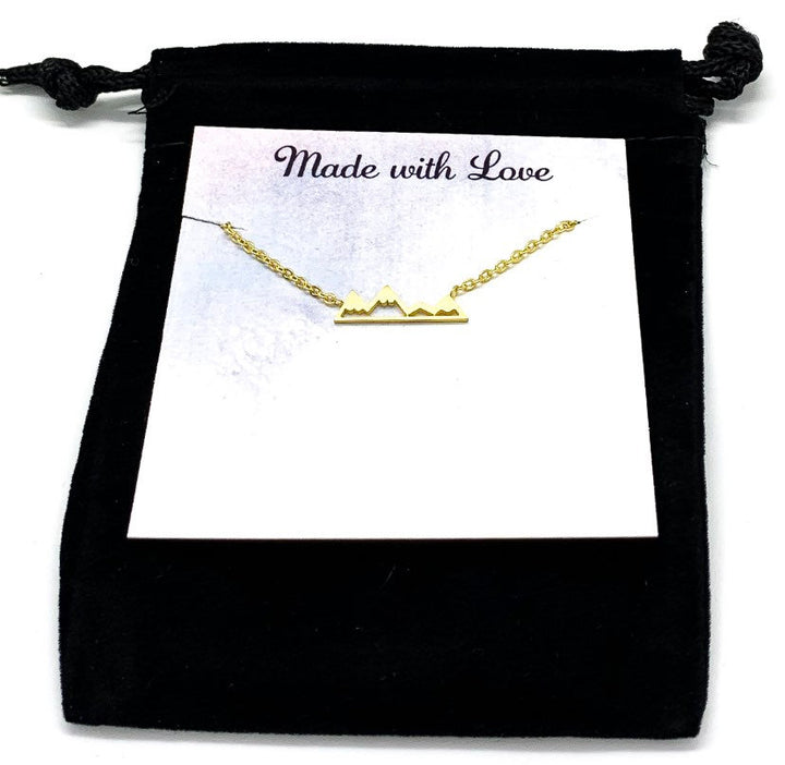 Tiny Mountain Necklace, Gift for Daughter, Minimalist Pendant, Canadian Winter Jewelry, Wanderlust Jewelry, Stocking Filler for Women