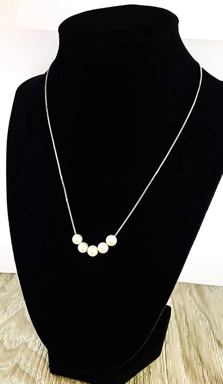 Happy 50th Birthday Gift, Sterling Silver Pearl Necklace, Personalized Card, 50th Birthday Gift for Women, Fifty and Fabulous Jewelry Gift