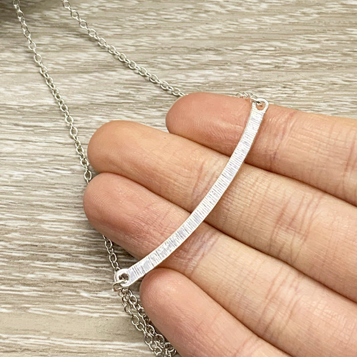Long Tube Bar Necklace, Layering Necklace, Balance Bar Pendant, Gift for Friend, Minimalist Jewelry, Gift from Mom, Birthday, Christmas