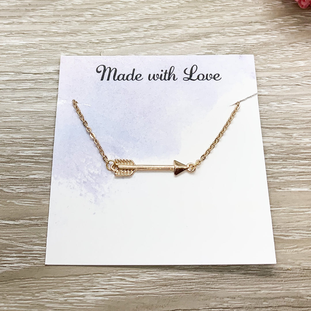 Tiny Arrow Chain Bracelet, Dainty Bracelet, Layering Bracelet, Arrow Jewelry, Simple Reminder, Stocking Stuffer for Girls, Friend Christmas