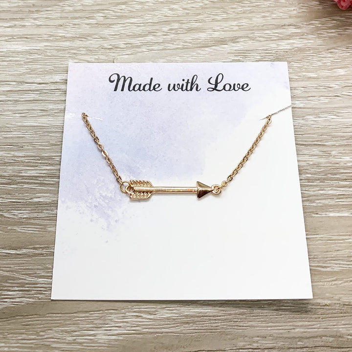 Tiny Arrow Chain Bracelet, Dainty Bracelet, Layering Bracelet, Arrow Jewelry, Simple Reminder, Stocking Stuffer for Girls, Friend Christmas