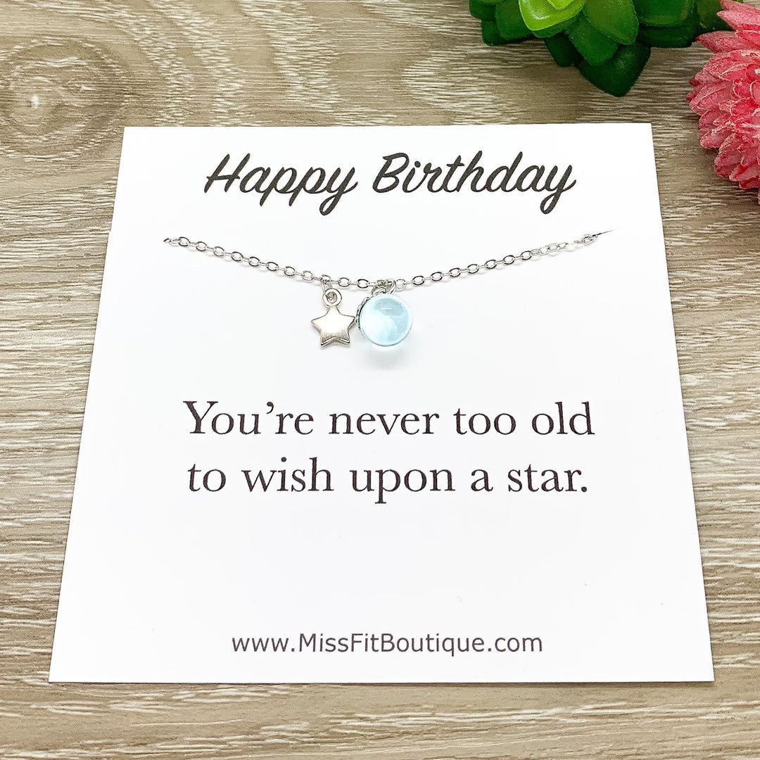 Happy Birthday Card, Tiny Star Necklace, Wish Upon A Star, Best Friend Gift, Friendship Necklace, Minimal Jewelry, Sentimental Gift