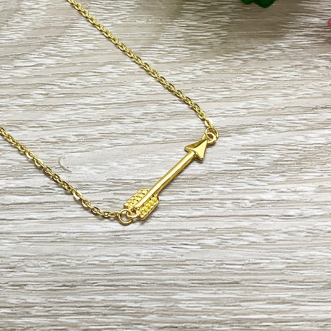 Tiny Arrow Chain Bracelet, Dainty Bracelet, Layering Bracelet, Arrow Jewelry, Simple Reminder, Stocking Stuffer for Girls, Friend Christmas