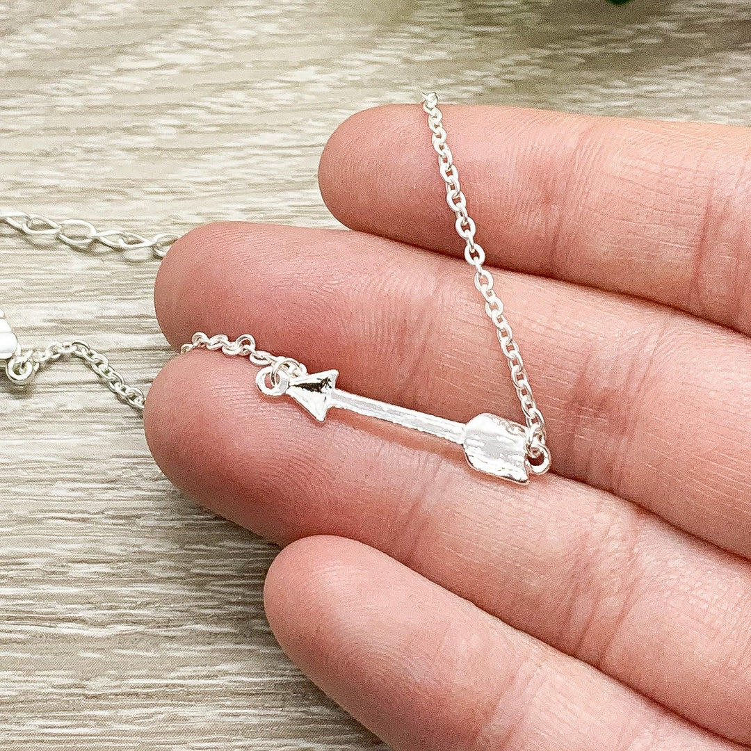 Tiny Arrow Chain Bracelet, Dainty Bracelet, Layering Bracelet, Arrow Jewelry, Simple Reminder, Stocking Stuffer for Girls, Friend Christmas