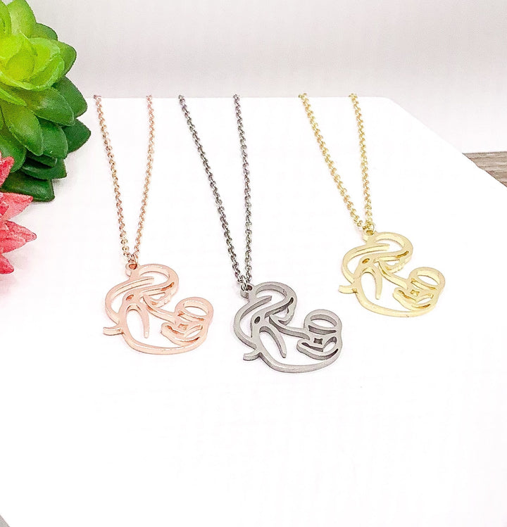 Breastfeeding Quote, Mama and Baby Necklace, Breastfeeding Mom Gift, Nursing Mama Jewelry, Motherhood Jewelry, New Mom Gift, Support Gift