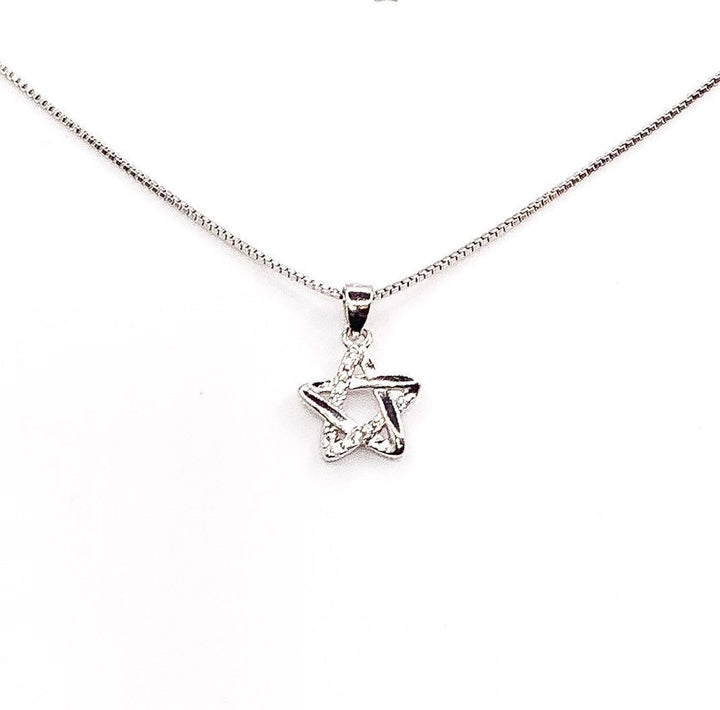 Tiny Star Necklace Sterling Silver, Dark Nights Gift, Encouragement Card, Dainty Cubic Zirconia Jewelry, Celestial Necklace, Cheer Up Gift