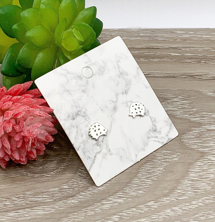 Tiny Hedgehog Stud Earrings, Wildlife Jewelry, Porcupine Earrings Sterling Silver, Animal Lover Jewelry, Cute Woodland Jewelry, Gift for Her