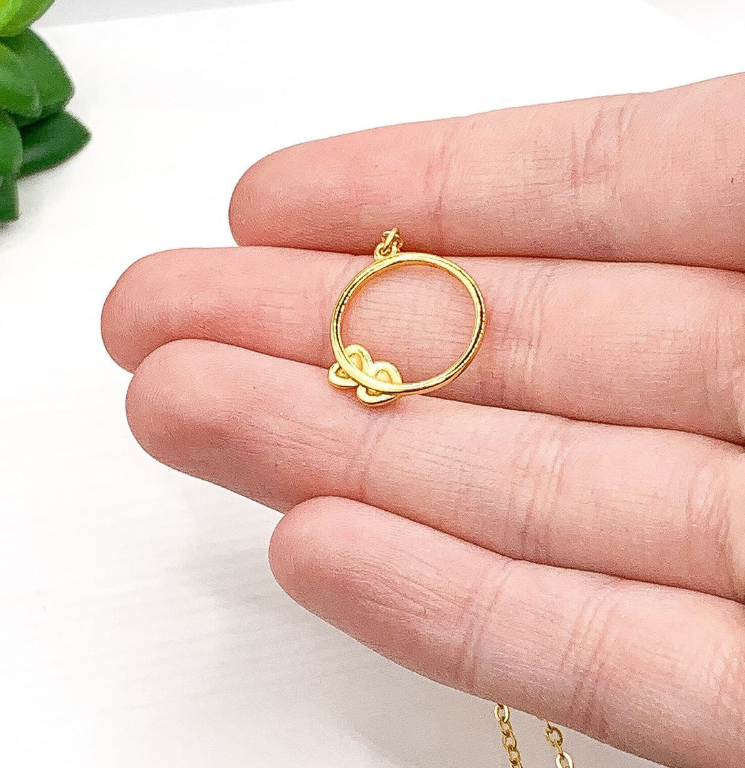 Grandmother Necklace, Circle with Hearts Necklace, Generations Gift, Grandma Necklace, Gift from Grandchildren, Nana Birthday Gift