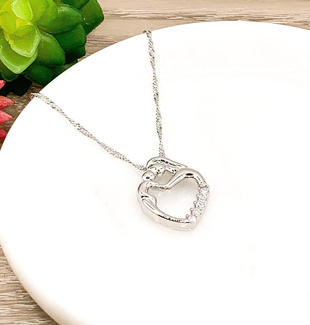 New Mama Gift, Mommy and Baby Necklace, Postpartum Care Package, Motherhood Jewelry, Mama to Be Card, New Mom Necklace, Push Present for Her