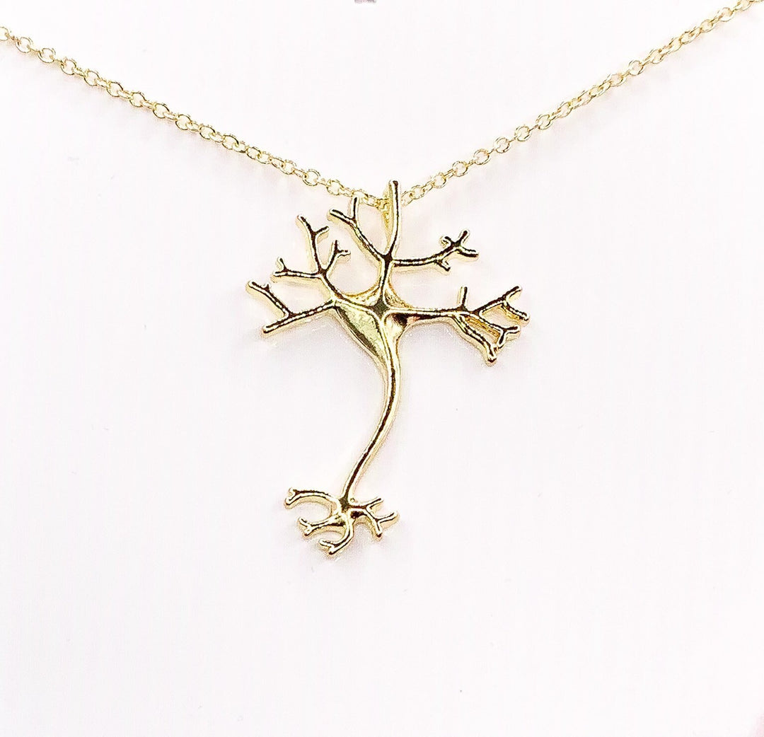 Neuron Necklace, Brains Are The New Tits, Nerve Cell Necklace, Science Gift, Scientific Jewelry, Smart Gift, Biology Necklace, Student Gift