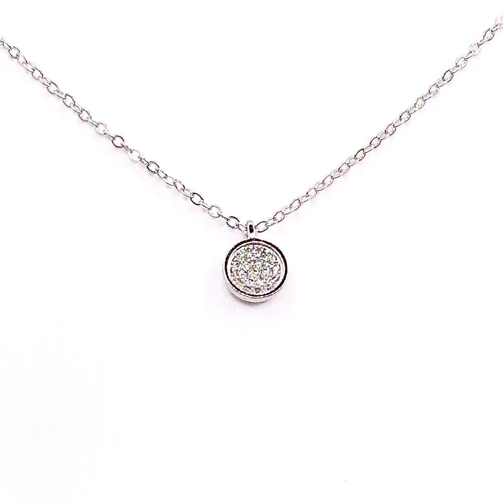 Clean Slate Necklace, New Beginning Gift, Round CZ Necklace, Sterling Silver Solitaire Pendant, Breakup Gift for Her, Encouragement Gift