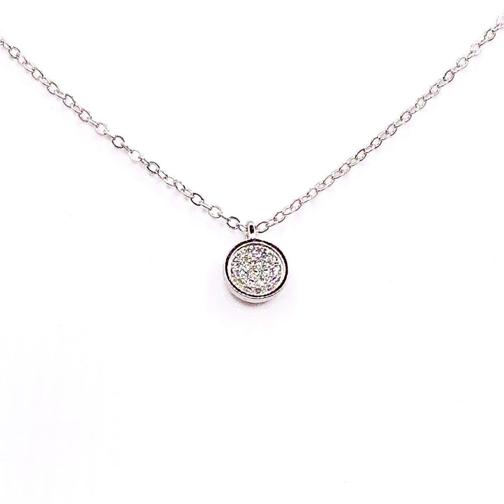 Clean Slate Necklace, New Beginning Gift, Round CZ Necklace, Sterling Silver Solitaire Pendant, Breakup Gift for Her, Encouragement Gift