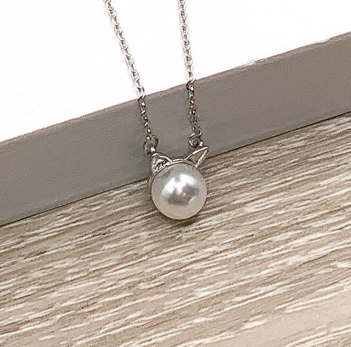 Tiny Cat Necklace, Sterling Silver Jewelry, Cat Remembrance Gift, Gift for Grieving Cat Owner, Mourning Cat Mom, Cat Memorial Keepsake