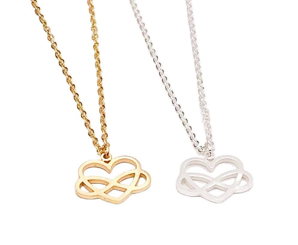 Unbiological Sister Gift, Heart Necklace, Bonus Sister Gift, Infinity Necklace, Gift from Sister, Sorority Jewelry, Going Away Gift, Bestie