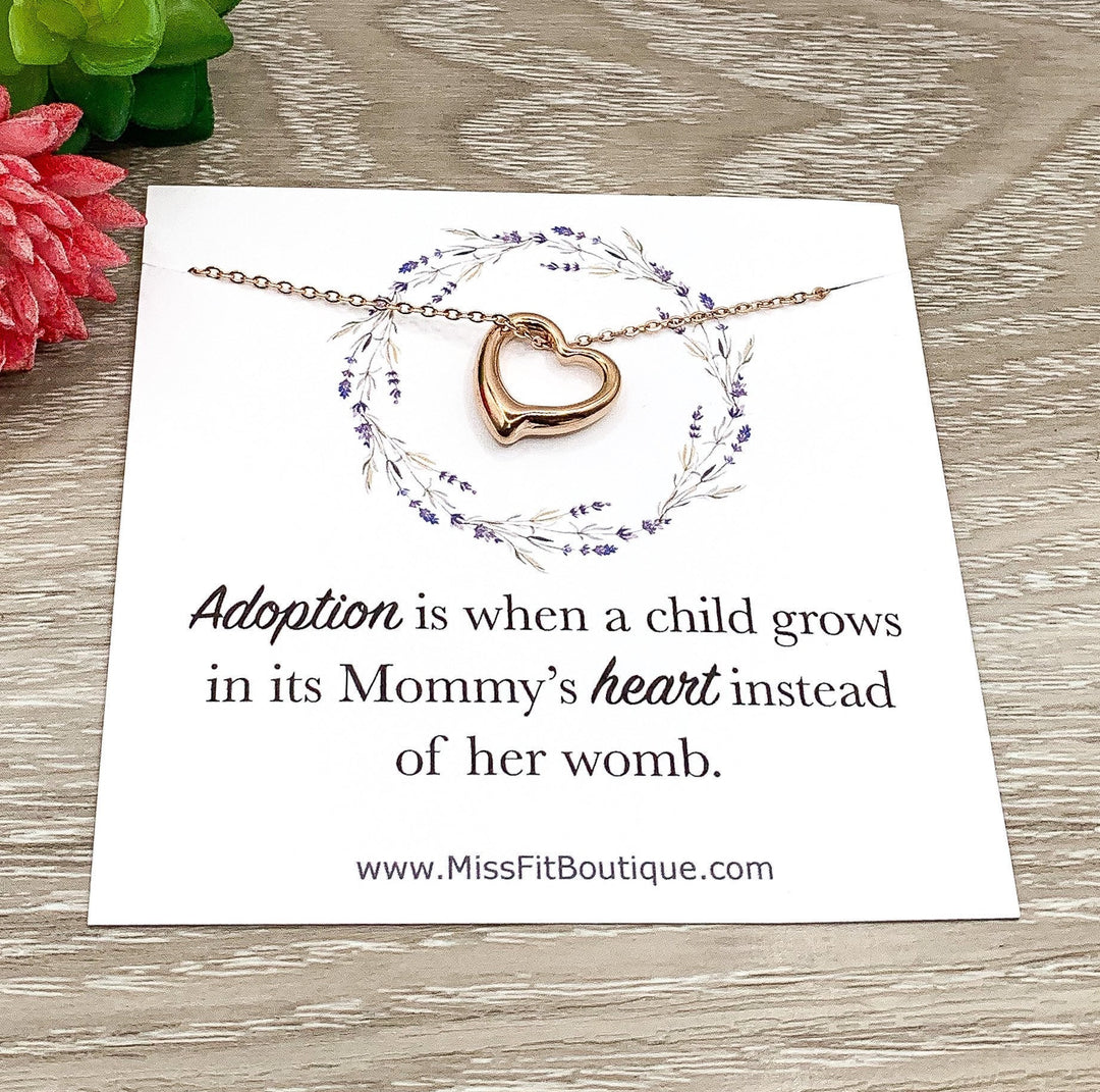 Adoptive Mother Gift, Infinity Heart Necklace, Gift from Unbiological Daughter, Foster Mom Gift, Step Mom Necklace, Mother’s Day Gift
