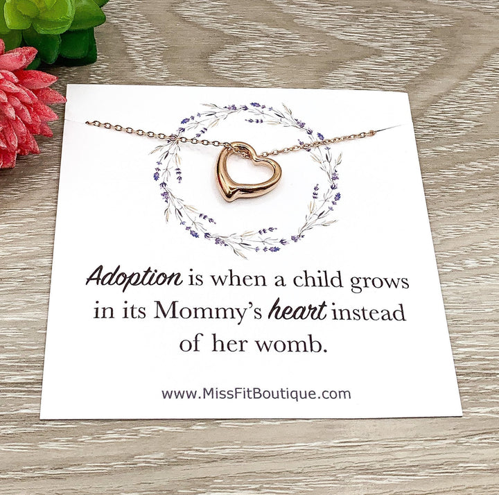 Adoptive Mother Gift, Infinity Heart Necklace, Gift from Unbiological Daughter, Foster Mom Gift, Step Mom Necklace, Mother’s Day Gift