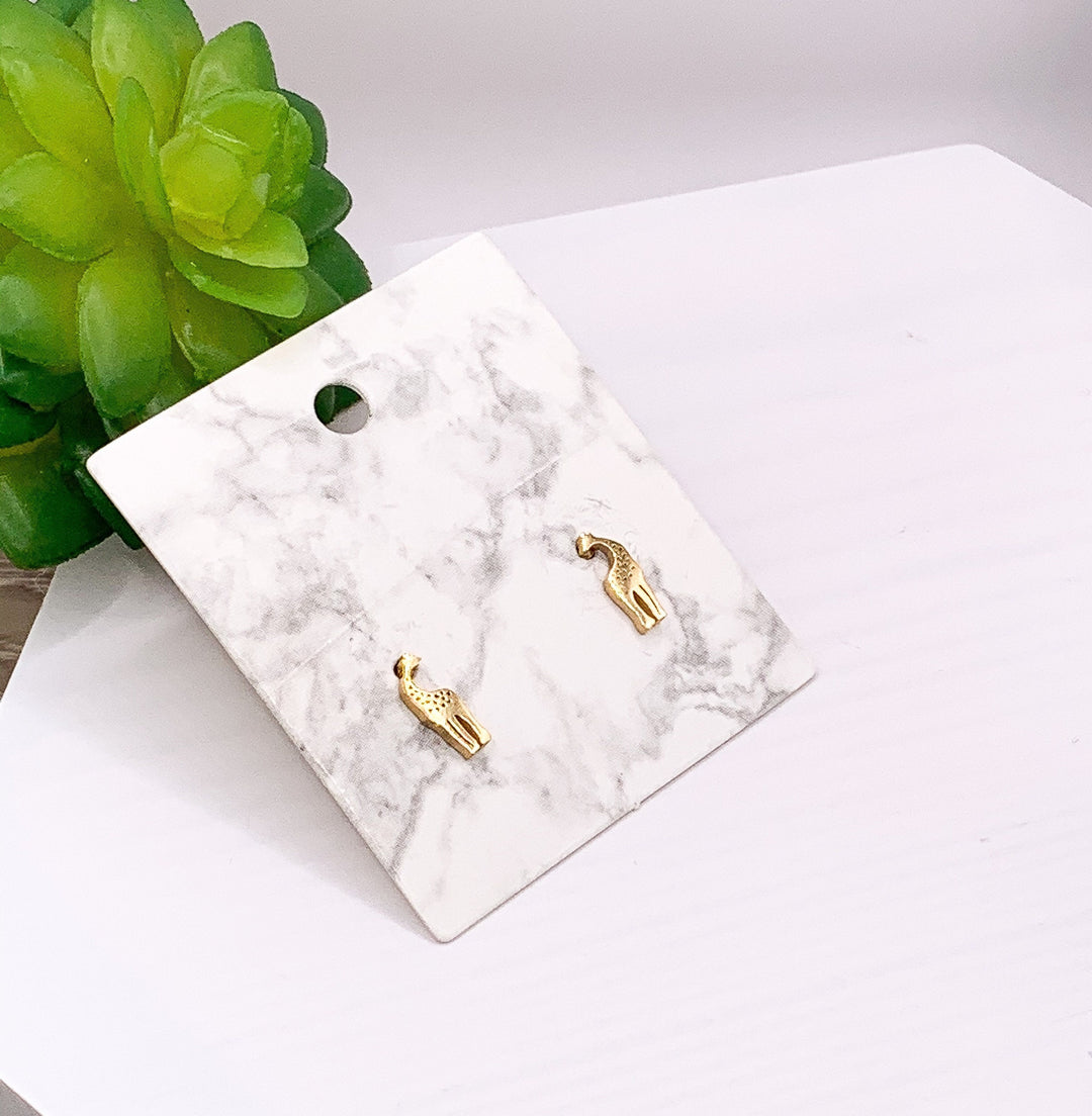 Tiny Giraffe Stud Earrings, Dainty Giraffe Jewelry, African Animal Gift, Giraffe Earrings, Cute Earrings, Jewelry for Girls, Christmas