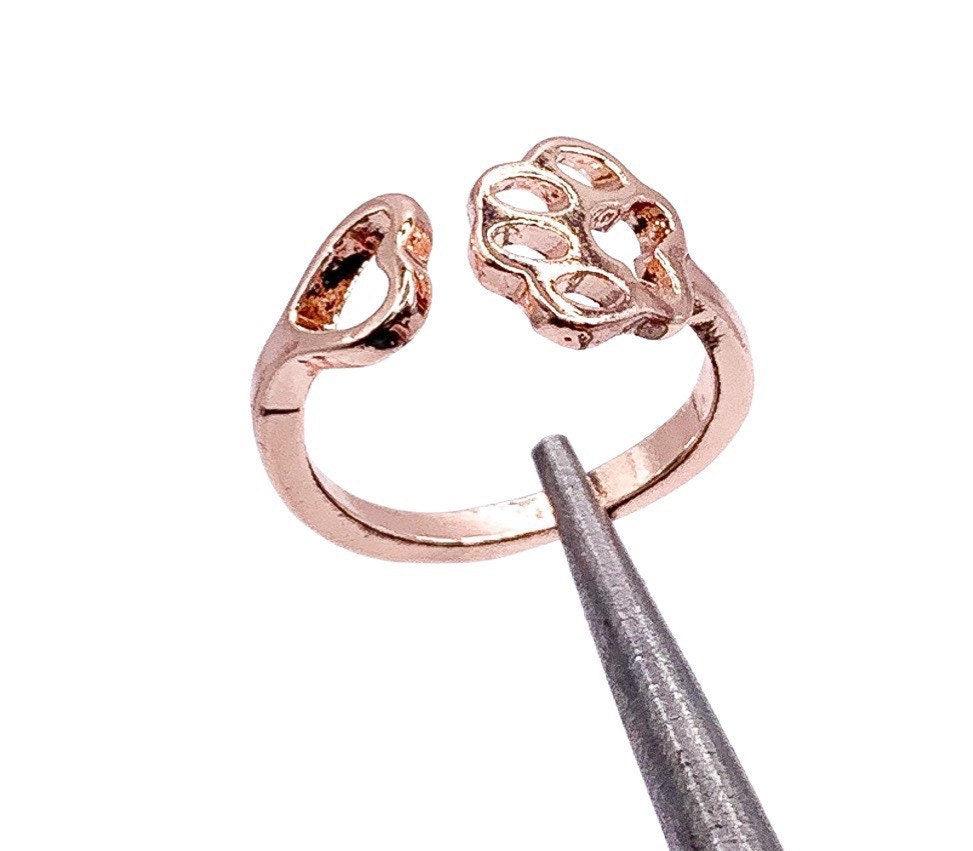 Paw Print Ring, Dog Ring, Gold Cat Jewelry, Cat Lover Gift, Promise Ring, Simple Statement Ring, Dainty Jewelry, Crazy Cat Lady Gift